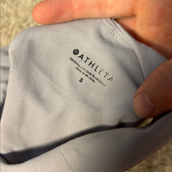 Athleta Conscious Crop Bra Light Gray Blue - Picture 3 of 4